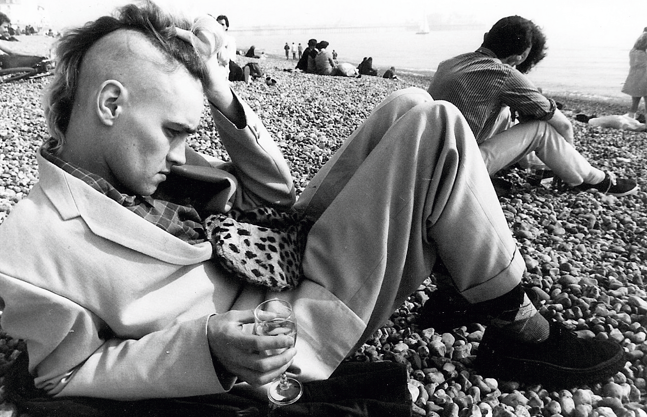 Punk on Brighton beach 1970s